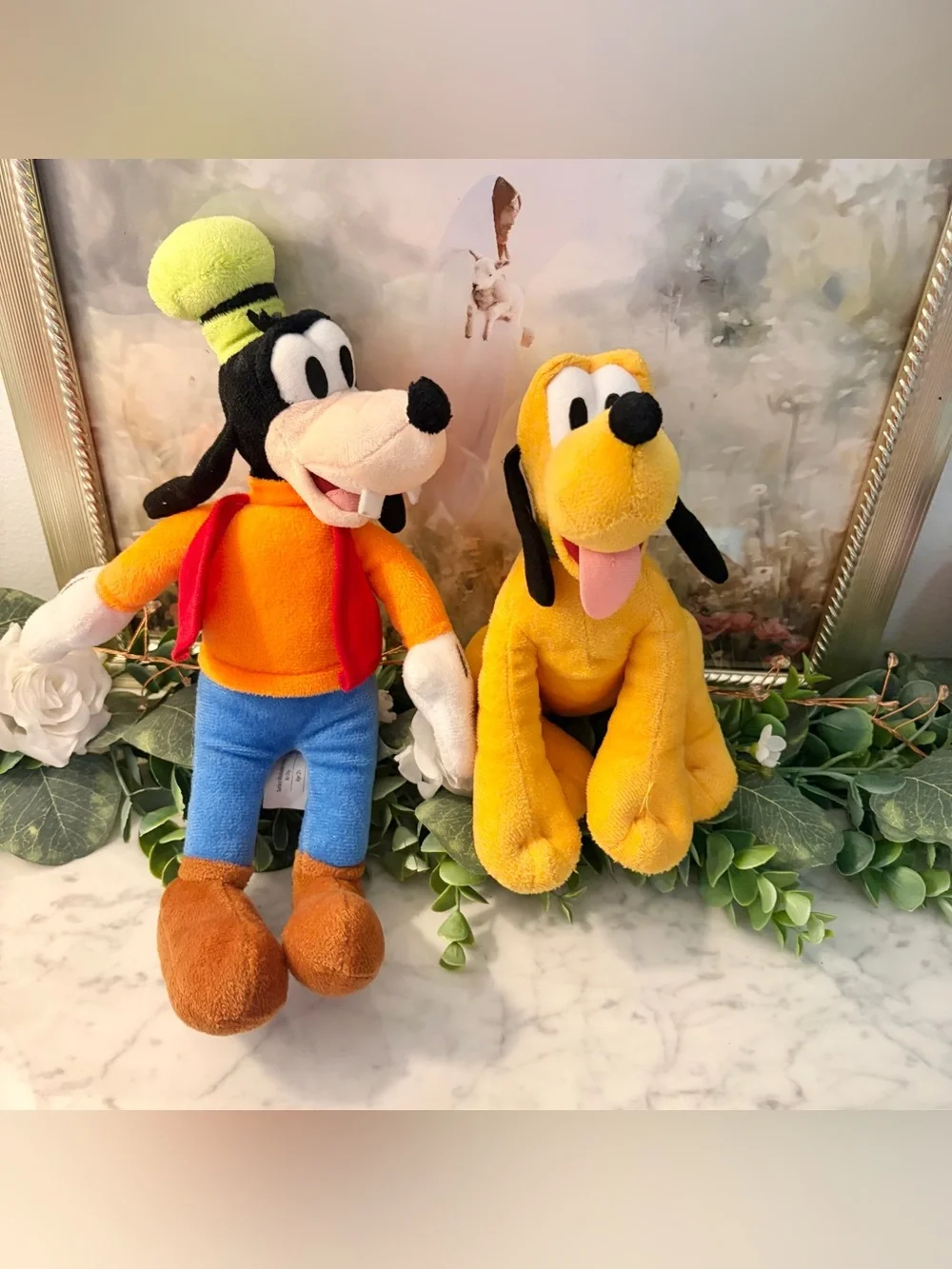 Lot of 4 Disney Plushies Mickey, Minnie, Goofy & Pluto